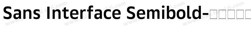 Sans Interface Semibold字体转换